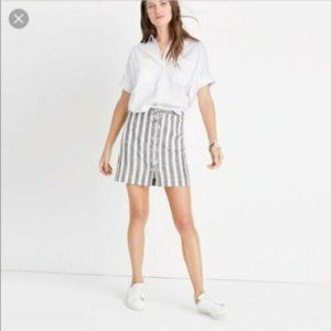 Madewell linen and cotton skirt stripes (Size 0)